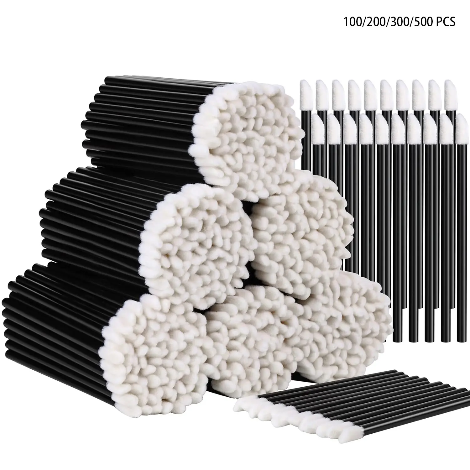 ✨ 100–500 Pcs Disposable Lip Brushes｜Multi-Purpose Portable Beauty Travel Brush – 3-in-1 for Lipstick, Eyeshadow & Nail Polish – Lip Mask & Concealer Applicator – Disposable Beauty Tool Makeup Brush Cosmetic Brushes