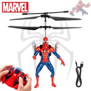 MARVEL Officially Licensed Avengers IR RC Helicopter 2CH - Spider-Man Edition with LED Lights & Gyro Stabilization for Kids Ages 6+ Remote Control Airplane