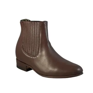 LA HACIENDA Men's Brown Ankle Boots Botin Charro