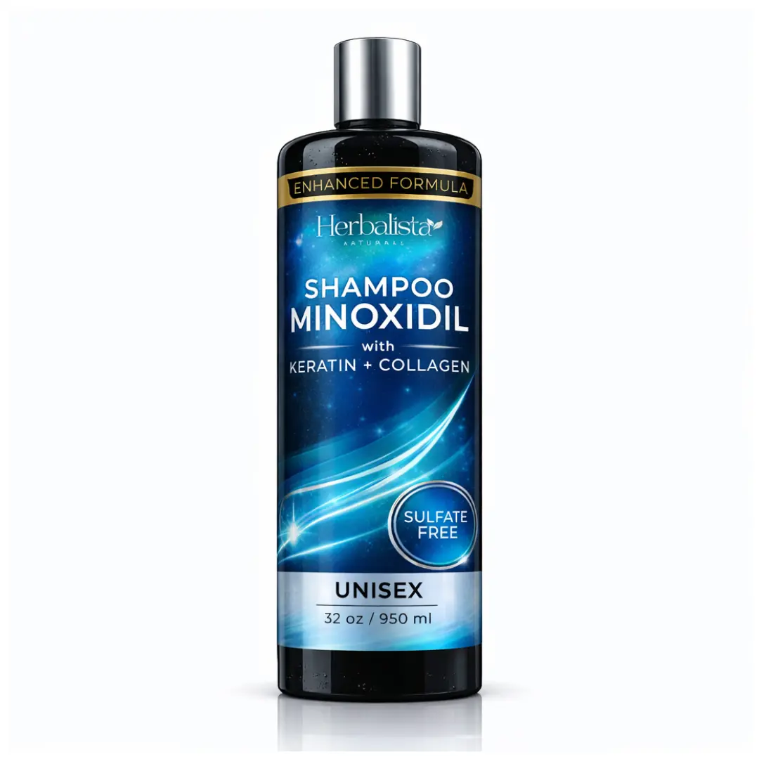 Herbalista - Minoxidil | Keratin | Collagen Shampoo 32oz (950ML) - Alcohol-Free, Oil-Free Formula for Hair Growth & Hair Loss Prevention - Volumizing - Moisturizing - Unisex  Haircare