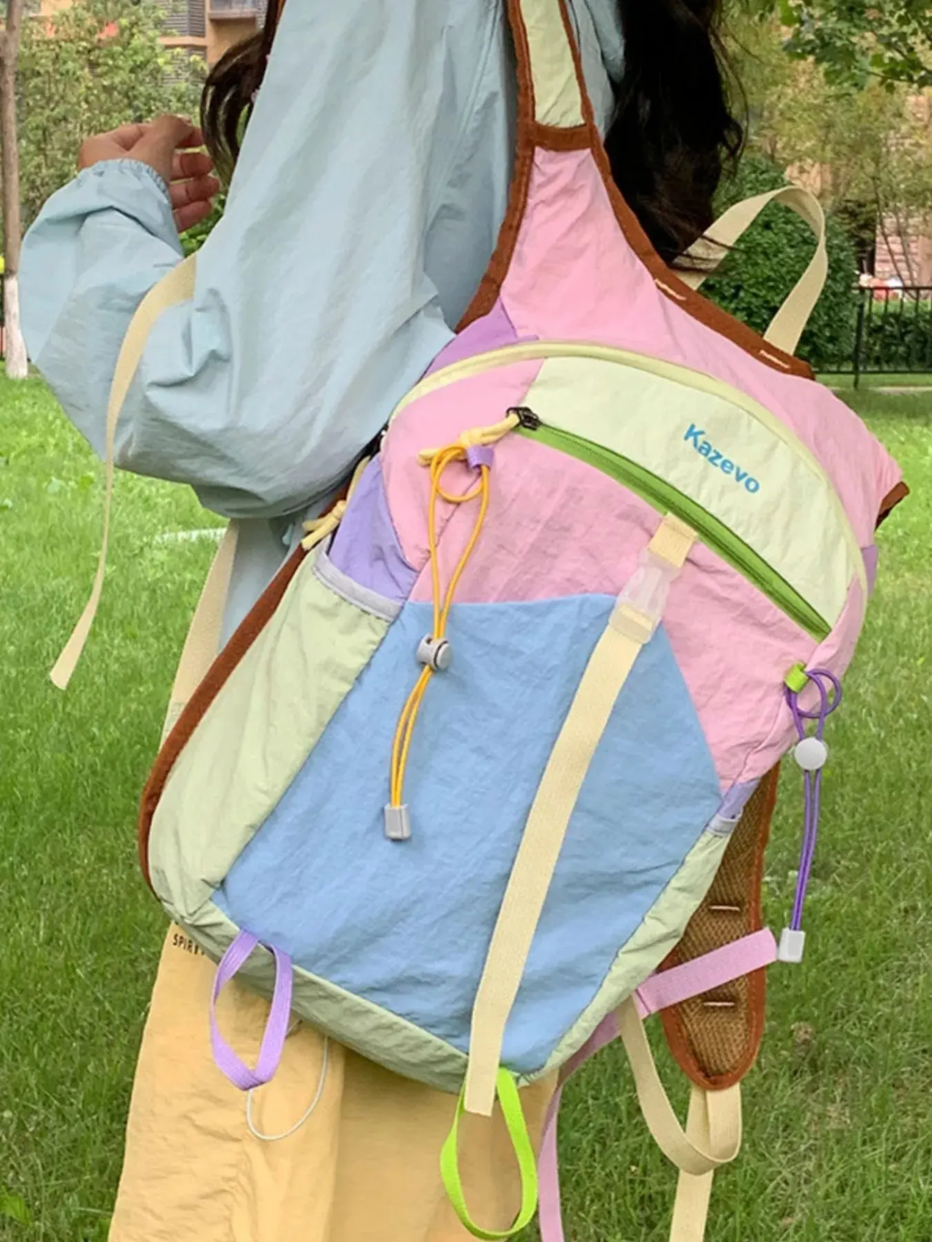 Lightweight Color Block Backpack Bag Lightweight Color Block Backpack Bag
