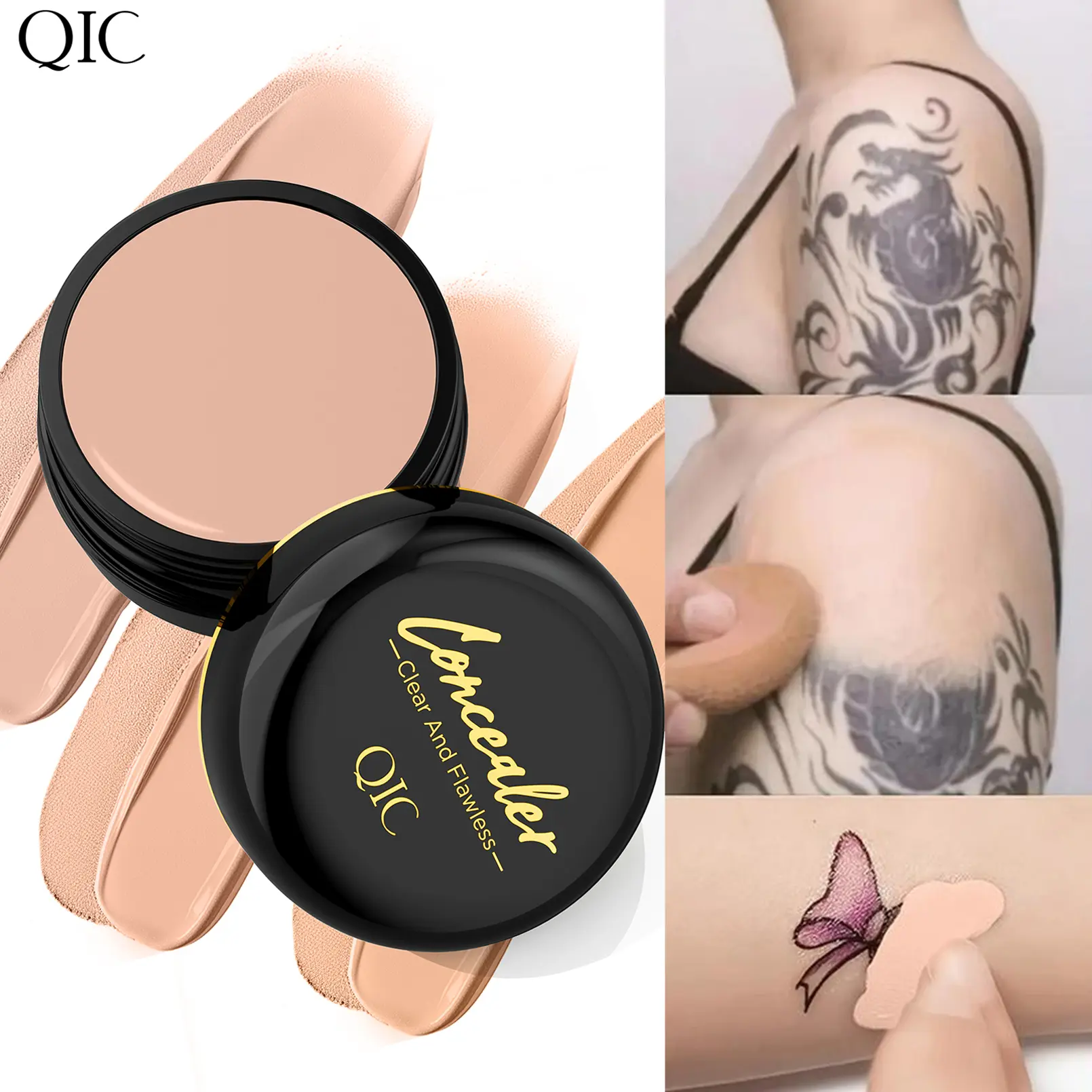 Full Coverage Concealer Balm for Face and Under Eyes, Lightweight Matte Cream Makeup, Buildable Coverage for Dark Circles Acne Scars Spots, Waterproof Long Wear Concealer for Daily Makeup Routine and Professional Use.