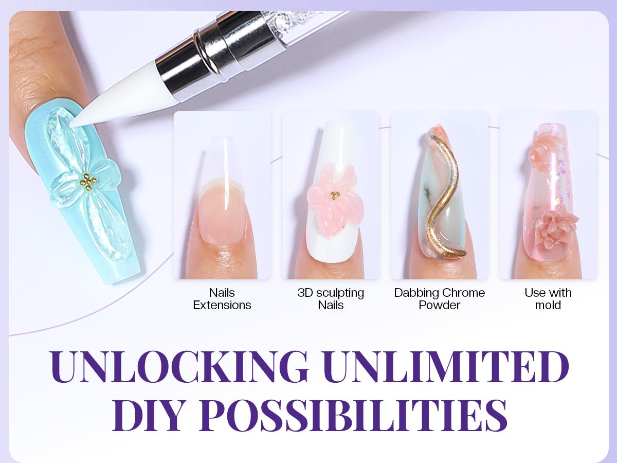 Morovan Solid Builder Nail Gel: 60g Large Capacity Nail Builder Gel for 3D Sculpting Non-Sticky Hard Gels for Nails Extension Carving Soak Off UV LED Salon Home DlY