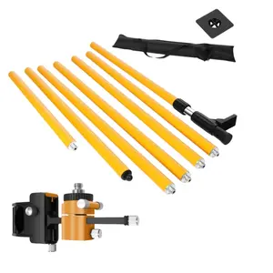 5.8m Professional Laser Level Pole with 1/4" x 20" Mount Adjustable Telescopic Design for Rotary & Line Lasers Includes 5/8"-11 Thread Adapter Ideal for Precision Alignment Leveling