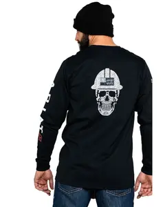 Ariat Men's Fr Roughneck Skull Logo Crew Long Sleeve Work T-Shirt - 10026434