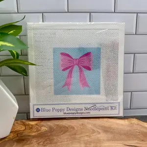 Pink Bow Needlepoint Kit