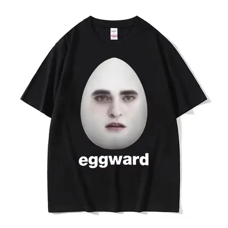 Hot Twilight Eggward Funny Meme T Shirt Edward Cullen Parody Humor Tshirt Men Women Casual  Cotton Short Sleeve T-shirt Tops Menswear Streetwear Graphic Oversized