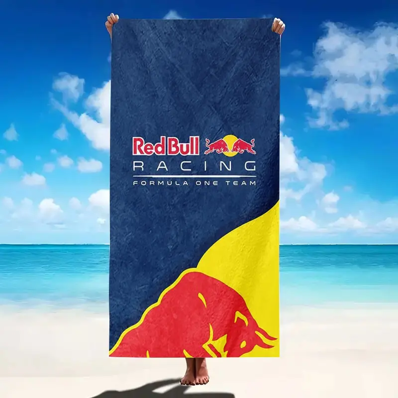 Bull Racing F1 Beach Towel, Soft Super Absorbent Microfiber, Lightweight, Quick Drying Towel, Perfect for Beach, Events, Travel, Camping