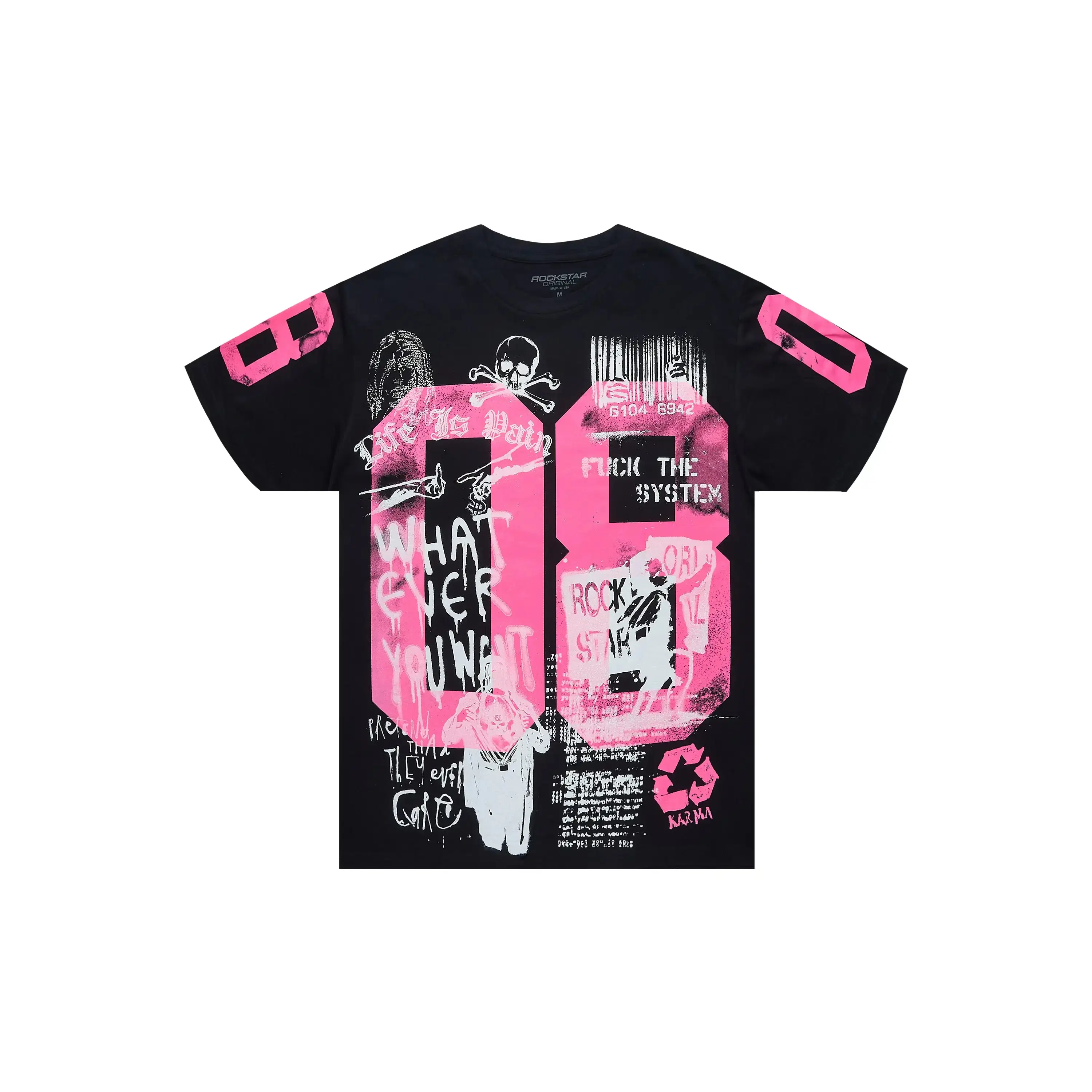 Kammile 2.0 Black/Pink Oversized T-Shirt