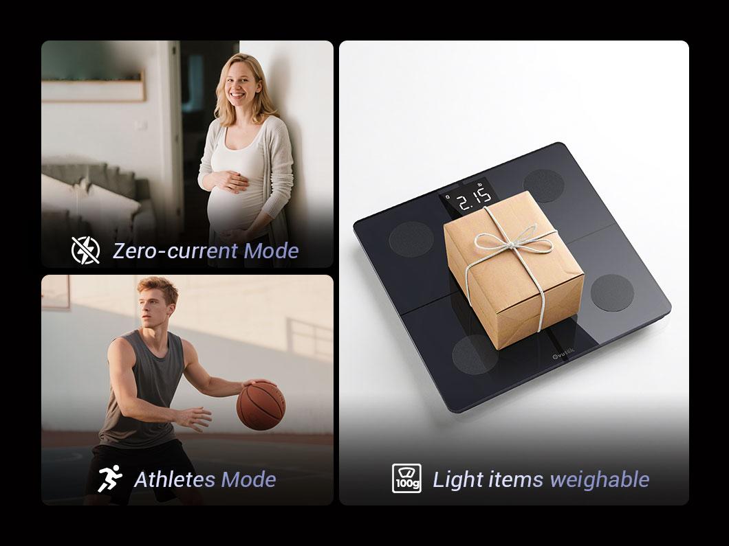 OVUTEK Smart Scale for Body Weight, Professional Bathroom Digital Scale with BMI, Body Fat, Muscle Mass, Most Accurate to 0.05lb, Large Display High Accurate Body Composition Machine with Fitness App