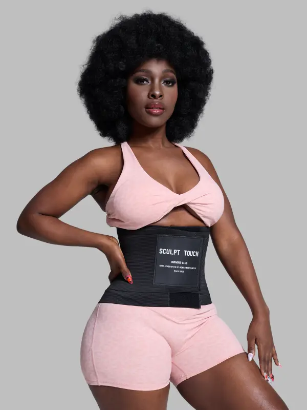Sculpt Touch Hourglass Girdle - 3-Layer Adjustable Plus Size Waist Trainer Belts for Women High Coverage Nylon Shapewear Corset Tummy Control Compression Faja Comfortable Womenswear for All Body Types Sportswear Activewear Basic Minimalist Design SpringSt
