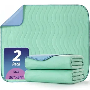 EVERBETTERUS 36” x 54” Extra Heavy Absorbency Washable Underpads, Waterproof Quick Drying Nursing Pads Incontinence Bed Pads, Reusable Washable Pee Pads for Dogs, Diaper Changing & Adults, 2 Pack