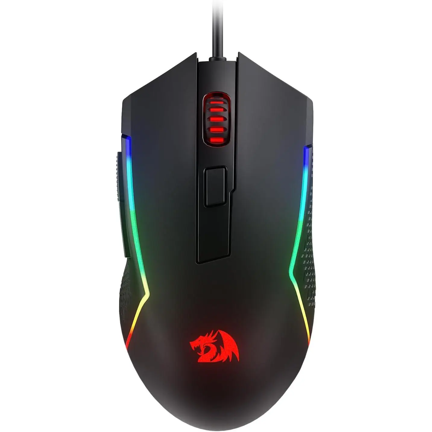 Redragon M616 Tactical RGB Wired Optical Macro Gaming Mouse - 10000 DPI Levels Mouse, 6 Programmable Buttons, 8 Backlit Modes, Software-Supported DIY Keybinds, PC Gaming Accessories, Cool Stuff for Teen Boys, Built for PC Games and Long Sessions, Gamer St