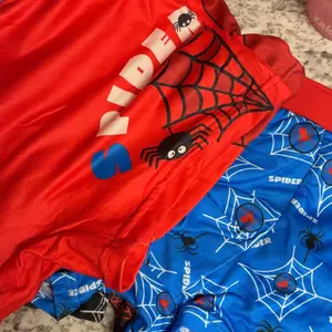 5-Pack Boys' Underwear Set, Spider Print Cartoon Design, Soft & Comfortable, Casual Street Style, Suitable for Ages 4-10, Printed Underwear