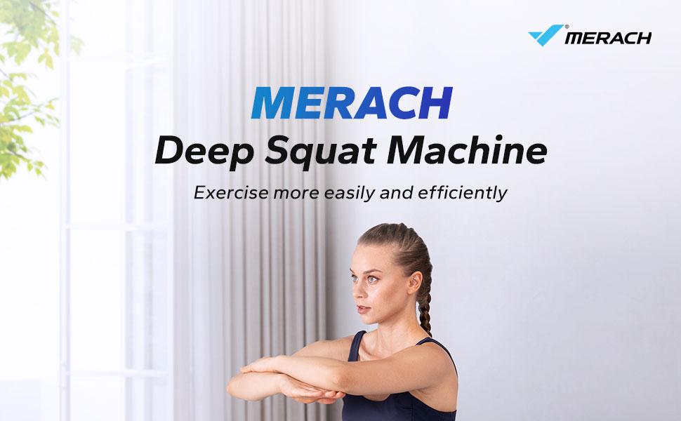 MERACH Deep Squat Machine Adjustable Glutes Workout Home Gym Sit Up Machine for Abs and Muscle Building Abdominal Bench Push Up Fitness Equipment