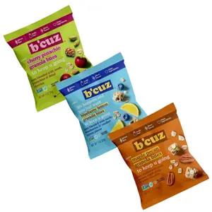 B'cuz Snacks Granola Bites 3 Flavor Variety Box of 24 packs | 8 packs each | Gluten Free, Non-GMO, Vegan, Dairy Free | 1 oz(28g) per Pack