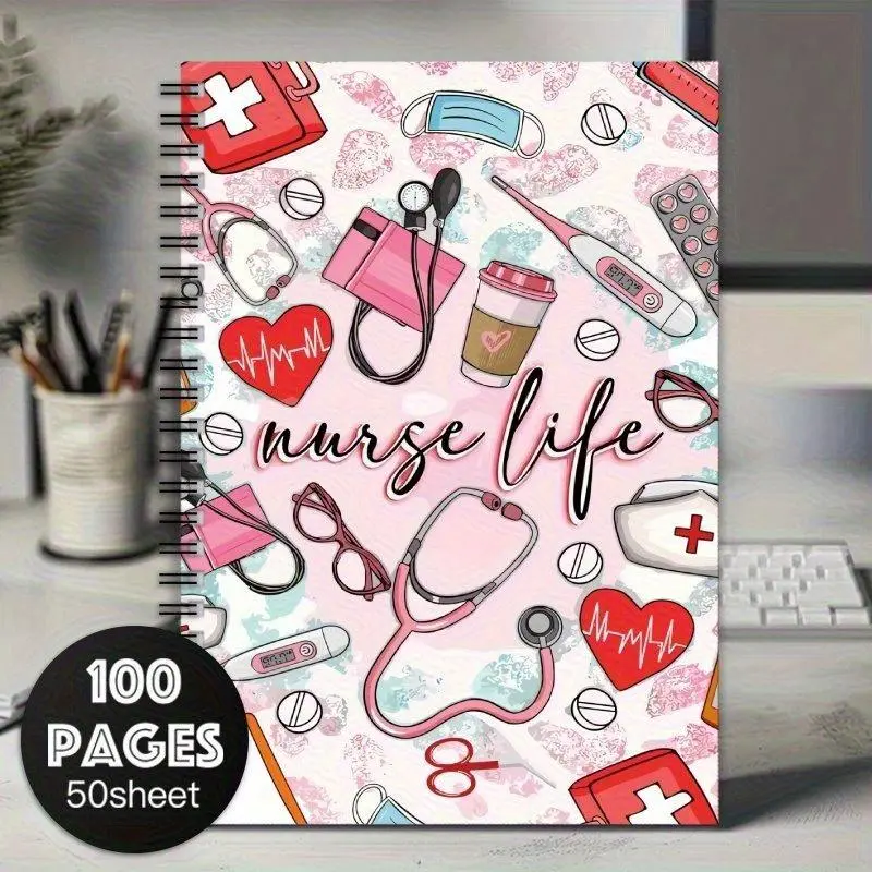 Nurse Life Pattern Notepad, 1 Count Daily Checklist Notepad, Daily To Do List Notepad, Planning Notebook, Meeting Notebook, Notebook For Work, Nursing School Notebook, Perfect Gift for Nursing Students, Family, Friends, and Colleagues