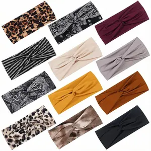 12 Pack Headbands for Women, Fashionable Sports Hairbands, Elastic Wide Headbands Non Slip Workout Yoga Sport Headbands for Women