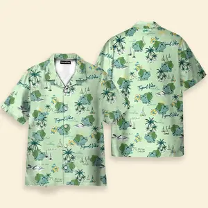 Bulbasaur Seamless Pattern PKM Hawaiian Shirt | Cool Summer Anime Vibes for Men & Fans