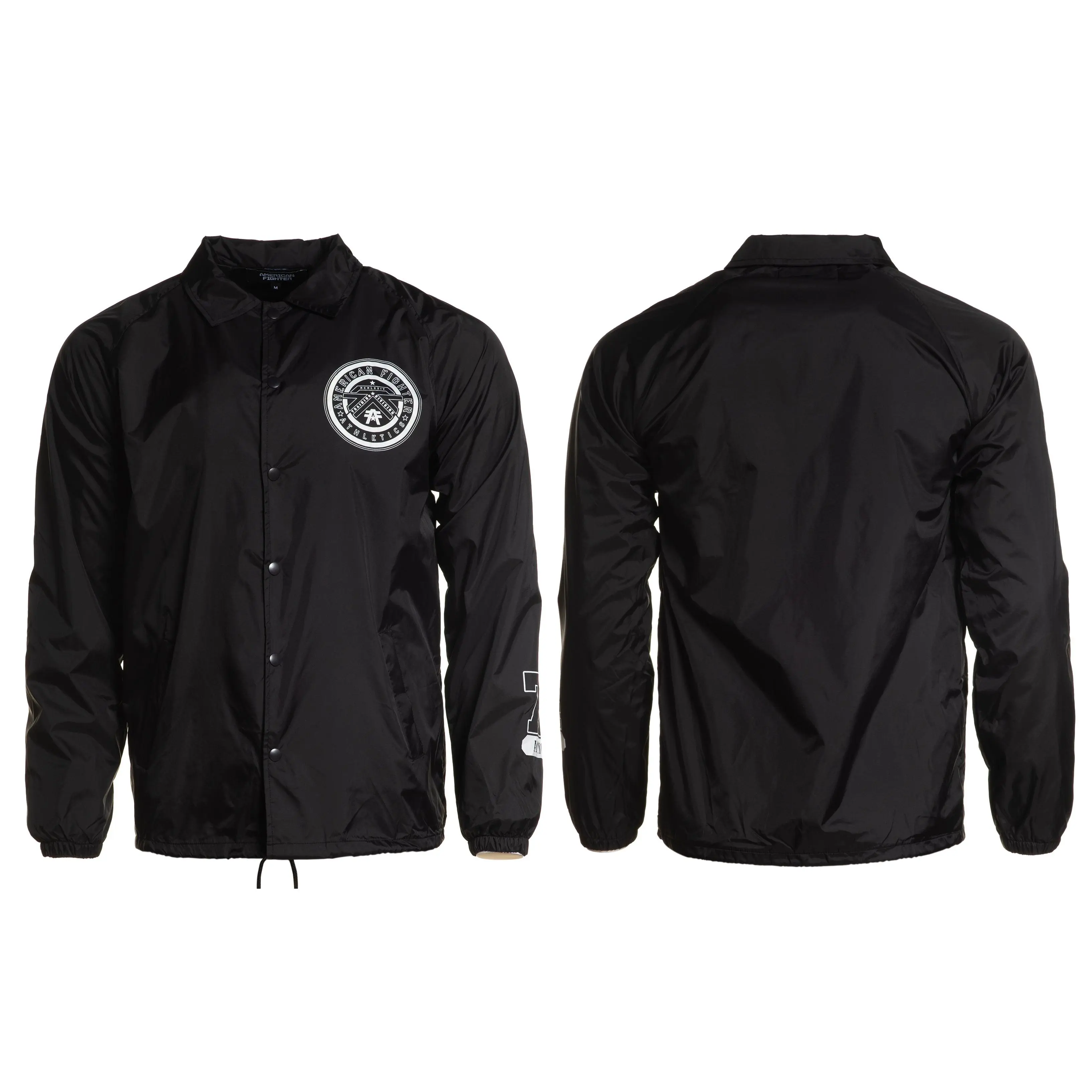 AMERICAN FIGHTER ENDEAVOR Men's L/S ZIP Button Coach Jacket Black