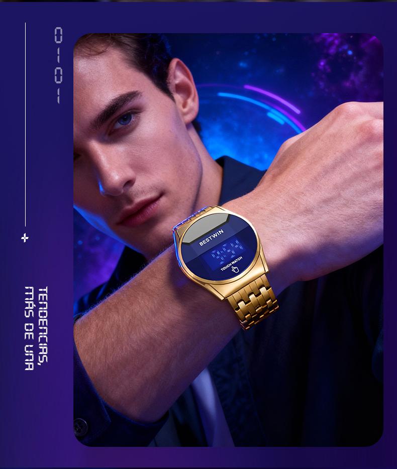 【Weeklydeals】Touchscreen Racing Sport watch Luxury Mens Racing Sport Iridescent diamond-shaped mirror surfacet WatchMultifunction Chronograph Stainless Stee! Casual Business Stvle Perfect Giftfor Him fashionable wristwatch time display 【Weeklydeals】Touchscreen Racing Sport watch Luxury Mens Racing Sport Iridescent diamond-shaped mirror surfacet WatchMultifunction Chronograph Stainless Stee! Casual Business Stvle Perfect Giftfor Him fashionable wristwatch time display