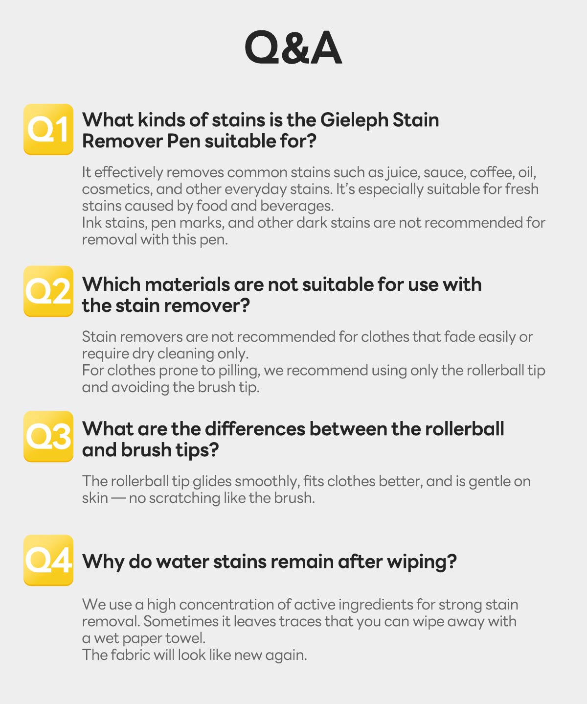 Gieleph Instant Stain Remover Pen for Clothes Fabric Shoes & Bags Portable Dual-Head Stain Eraser Pen Quick Dry Cleaning Pen for Coffee Oil Makeup & Food Stains On-the-Go Fabric Cleaner Instant Spot Cleaner Laundry & Travel Essential Household