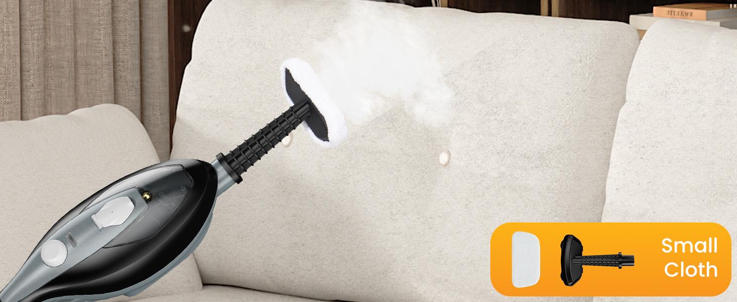 10-in-1 Steam Mop, 1550W Detachable Handheld Steam Cleaner for Floor Cleaning, 16FT Cord, 2 Washable Pads, Multi-Purpose Floor Steamer for Hardwood, Carpet, Tile, Grout, Windows