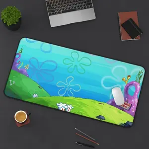 Spongebob Jellyfish Fields Colorful Cartoon Mousepad | 3 Sizes | Gaming Desk Mat