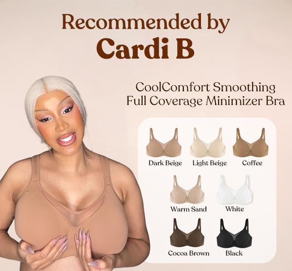 HSIA Cardi Comfort Plus Size Bra Underwire Smoothing Seamless Soft Fabric Wide Adjustable Strap Full Coverage Unlined Minimizer T-shirt Bra SpringStatements