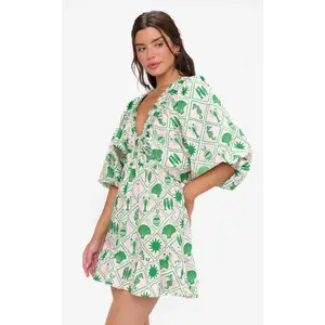 SHOW ME YOUR MUMU HADLEY MINI DRESS IN COASTAL COLLAGE
