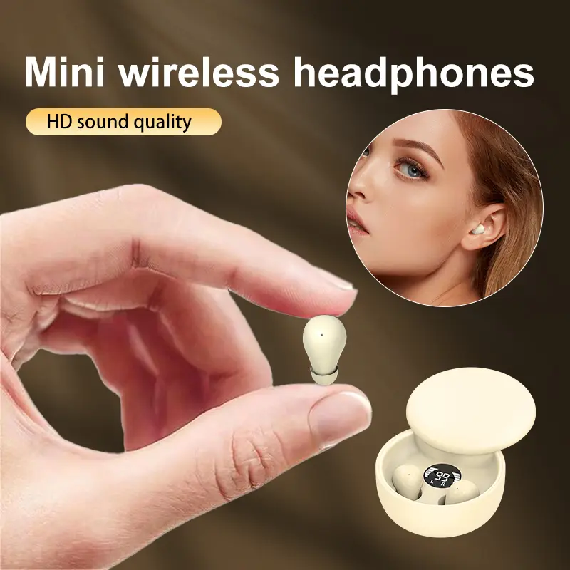 MSHUKCOE Mini Invisible Headphones Bluetooth 5.4 True Wireless In-Ear Earphones sport Audio Earbud audifonos bluetooth wireless headphones noise cancelling headphones gamingheadset tiktokshopbacktoschool,back to school,back to school haul