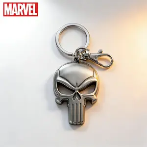 Marvel Punisher Head Keychain 1Pc Officially Licensed Anime Logo Figure Zinc Alloy Suitable Fans Gift Backpack Decor Frank Castle