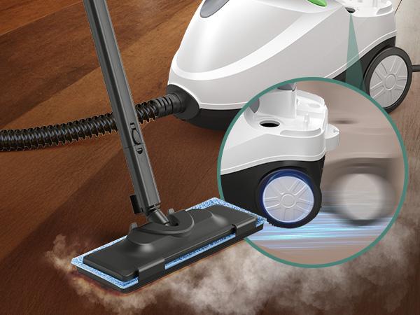 Phueut Steam Cleaner Replacement Brushes & Grout Brush & 2 Packs Steam Mop Pads for Multi-Surface Floor Cleaning Reusable Washable Machine Compatible Essential Cleaning Tools