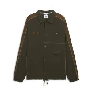 PUMA Mens X Bodega T7 Coaches Jacket Athletic Outerwear Casual - Green