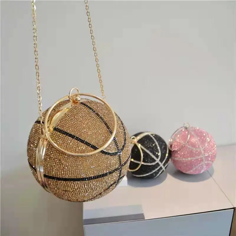 2505 - BASKETBALL RHINESTONE PURSE (SMALL)