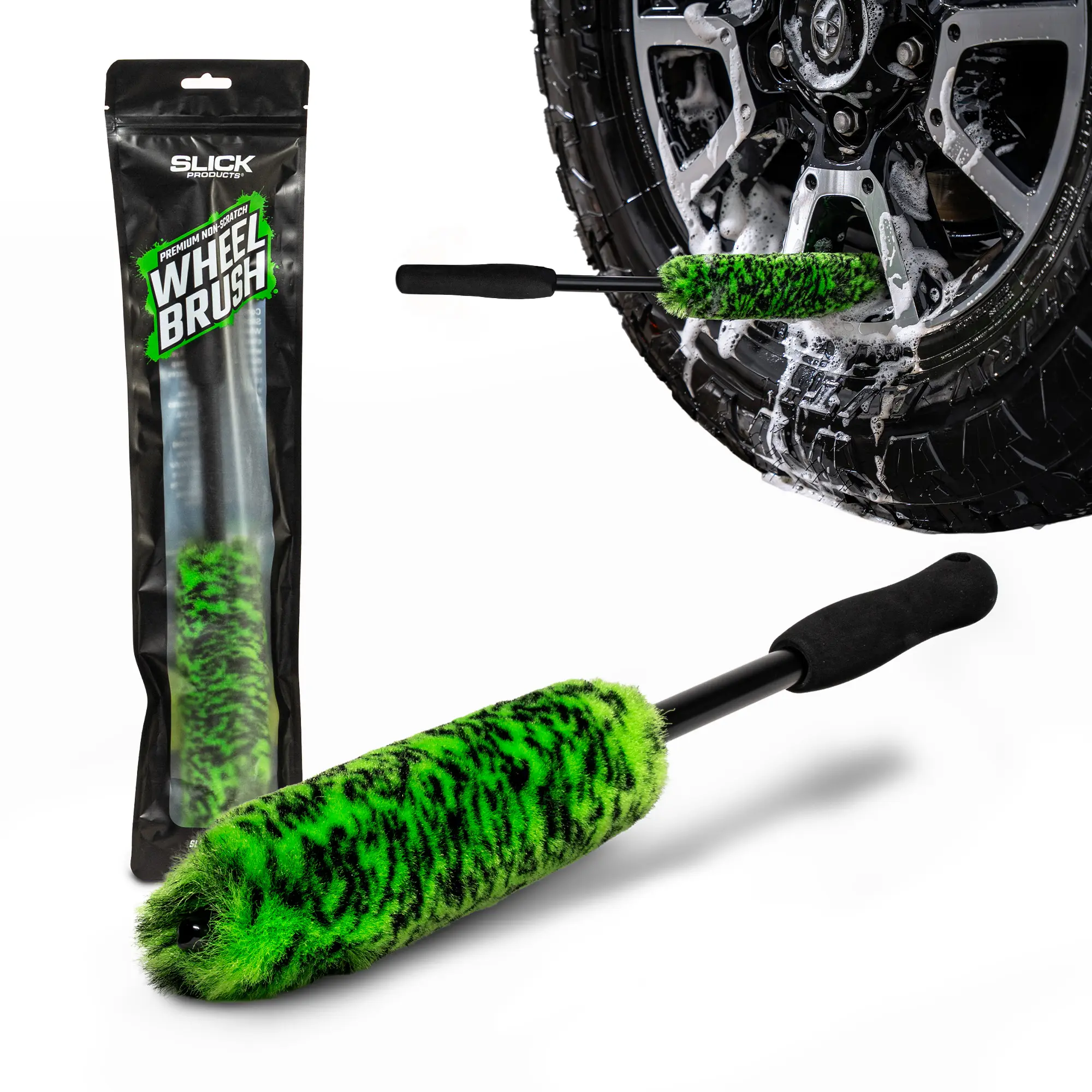 Wheel Brush – Bendable Soft Bristle Rim & Wheel Cleaner for Cars, Trucks, Vehicles – Safe on Painted, Powder Coated & Chrome Wheels