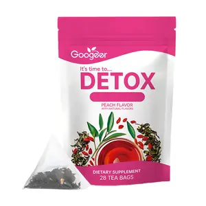Detox tea Natural Supplement Peach Flavor with Natural Flavors 28 Tea Bags Healthcare Fitness Edible Dietary Nutritional Supplements