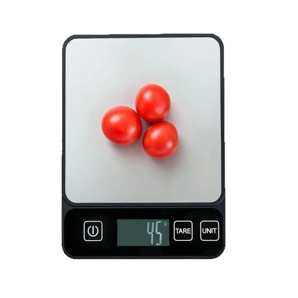 Modern Solid Digital Cooking Scale - Accurate Digital Kitchen Gadget, 10kg/1g (10kg/22lbs) Range, Waterproof Stainless Steel, Non-Slip Rubber Feet, 6-Unit Conversion, Tare Function, Ergonomic, Easy-Clean for Baking, Coffee, Accurate Digital Scale