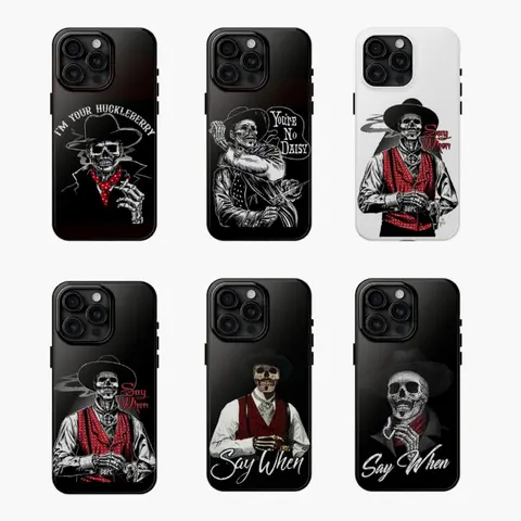 VYD Doc Holliday Val Kilmer Tombstone Movie TPU Silicone Casing - Retro Western Art Aesthetic, Shockproof, Waterproof, Scratch-Resistant Finish, Lightweight, Easy to Carry, Easy-Grip Cover for iPhone 11-18 Series, iPhone 16 Plus, Movie Fan Gift