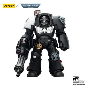 JOYTOY  Warhammer  40k  1/18  Action Figure Raven Guard Terminator 3 with Power Fist and Assault Cannon JT03264