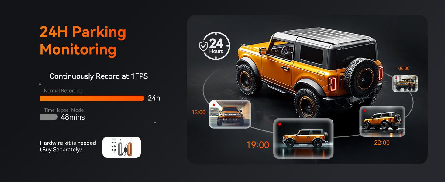 WOLFBOX G840S cámara de salpicadero con espejo de 12″ en 4K, Wi-Fi 5,8 GHz y GPS, doble cámara, visión nocturna, tarjeta de 32 GB, lente frontal 170° y trasera 140°, monitor de estacionamiento 24 h, TikTokShopHolidayHaul, grabadora para automóvil