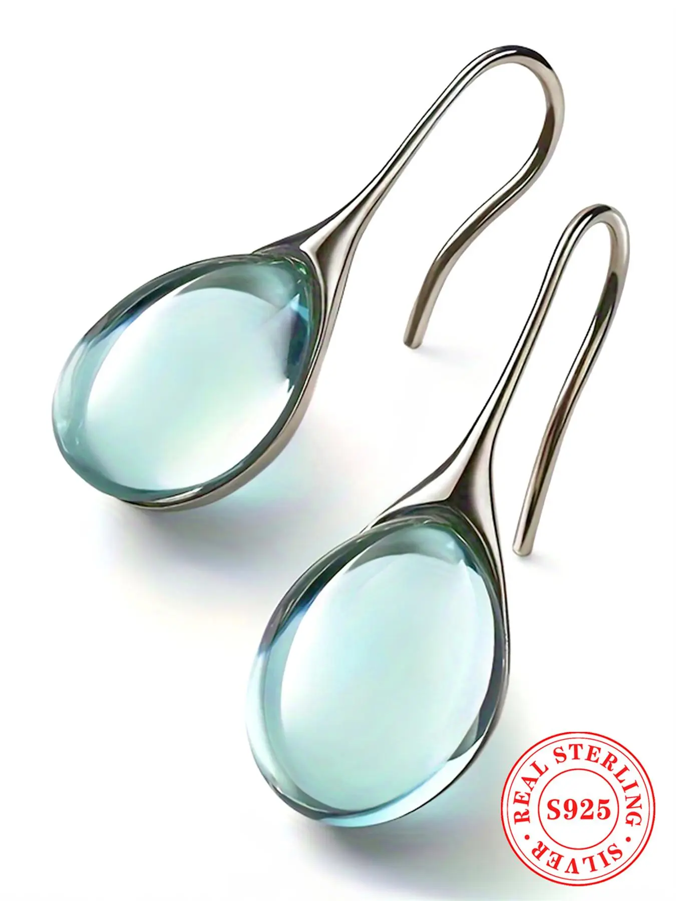 925 Sterling Silver Minimalist Temperament Earrings, Fashionable Dangle Earrings for Women & Girls, Trendy All-match & Exquisite Jewelry for Birthday Gift, Teardrop Earrings, High Quality Earrings, Dangly Earrings, Earrings Dangling