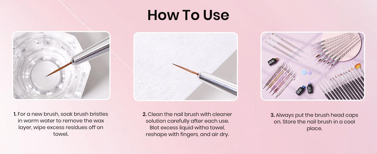 Beetles Spring Nail Art Brushes Kit, Nail Dotting Tools, Nail Drawing Pens, Nail Dust Brush, Striping Nail Art Liner Brushes, Nail Art Pens with Nail Brush Holder Starter Nail Art Design Manicure Cutics Set newyearnewme taste of spring