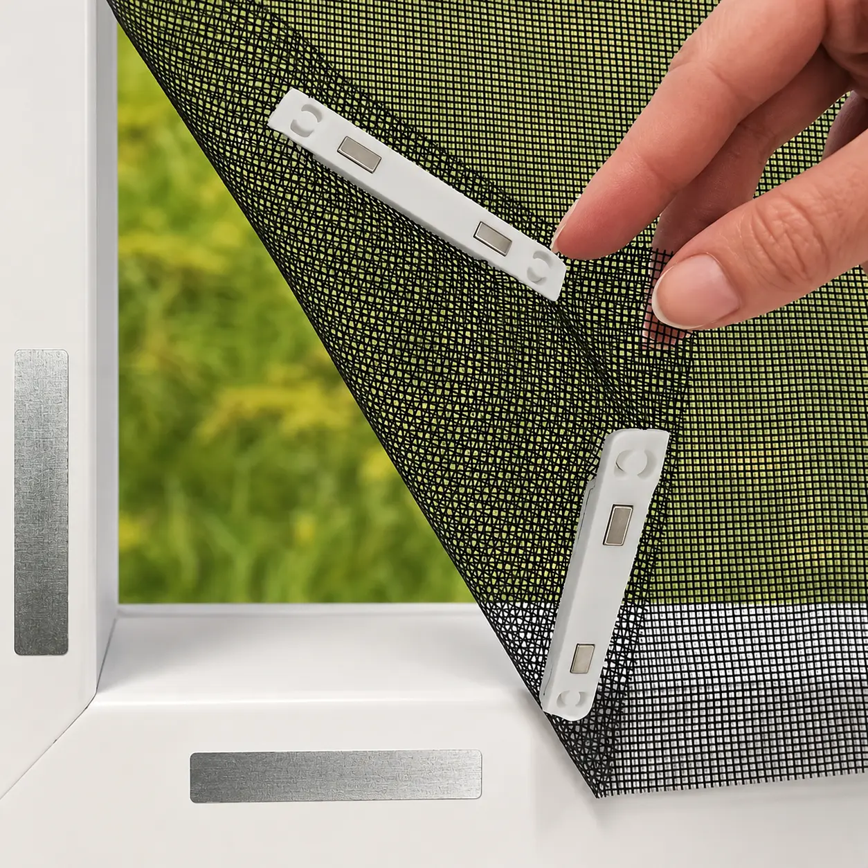 Magnetic Window Screen, No Drilling & Easy Installation, Cuttable Size, Breathable Mesh Mosquito Net for Home Windows