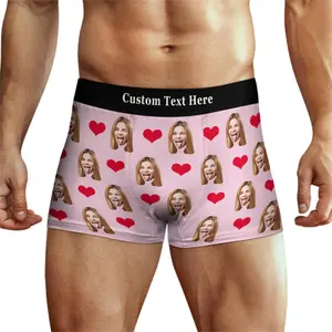 Personalized Face Boxers, Custom Underwear for Men, Photo Boxer Briefs Boyfriend Husband Anniversary Gift