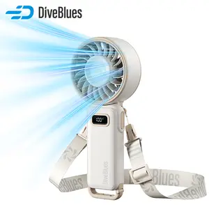 Diveblues TurboBear Portable Handheld Fan  5 Gear Wind Travel Essentials Rechargeable Mini Personal Cooling Fan Battery Powered Pocket Size Cute Gift for Women
