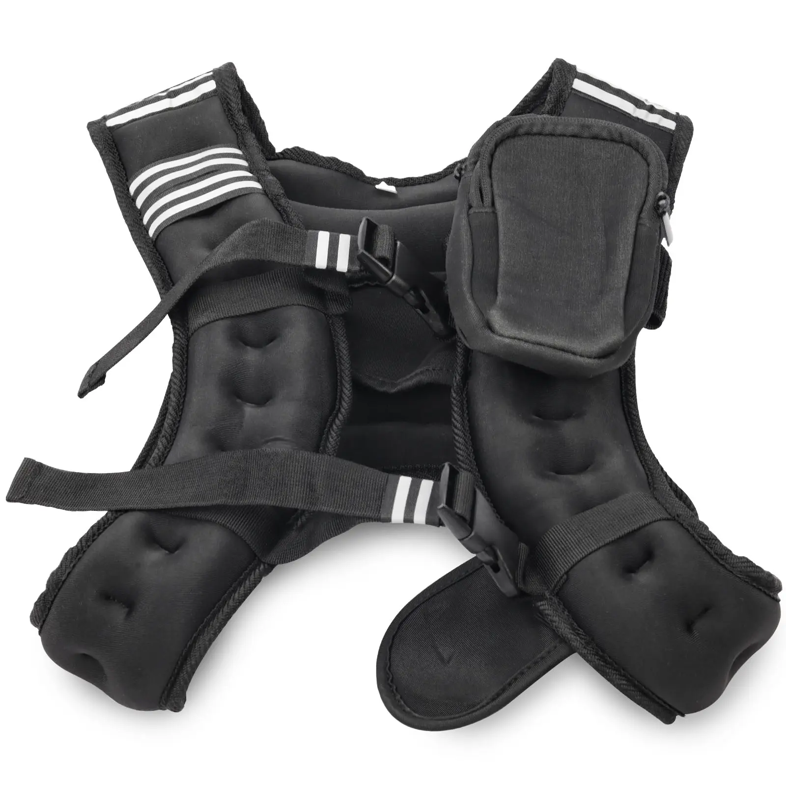 Weighted Vest, 12lb /16lb Weight Vest with Two Adjustment Straps for Men Women, Weight Vests with Reflective Stripe for Strength Training, Running, Jogging, Walking