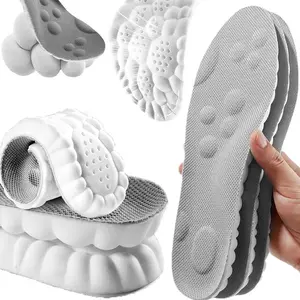 4D Cloud Insoles for Men Memory Foam Cloud Insoles Super Soft Anti-Fatigue, Shock Absorption, Relieve Foot Pain