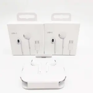 Type-C Wired Earphones USB-C In-ear Earbuds With Mic & Speaker Noise Cancelling Waterproof for Android & iPhone TPE Material Original