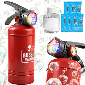 Fire Extinguisher Bubble Machine Toy for Kids – Light-Up Firefighter Bubble Blower for Outdoor Summer Play & Party Fun